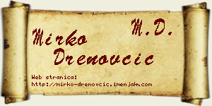 Mirko Drenovčić vizit kartica
